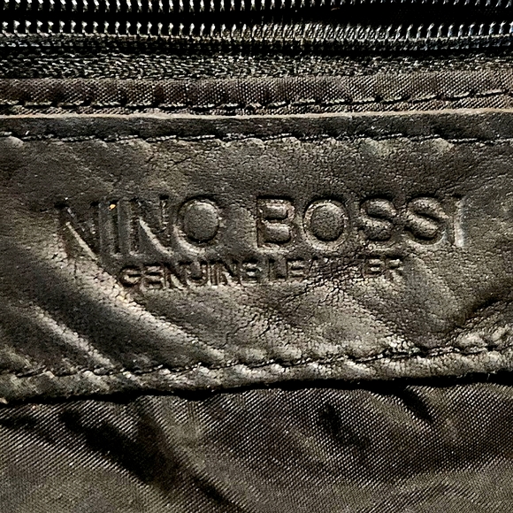 Nino Bossi Genuine Supple Soft Leather Classic Black Shoulder Bag - Picture 6 of 10